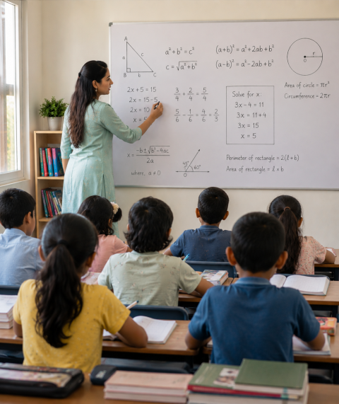 Teacher conducting an engaging science lesson for students at GRIV CLASSES