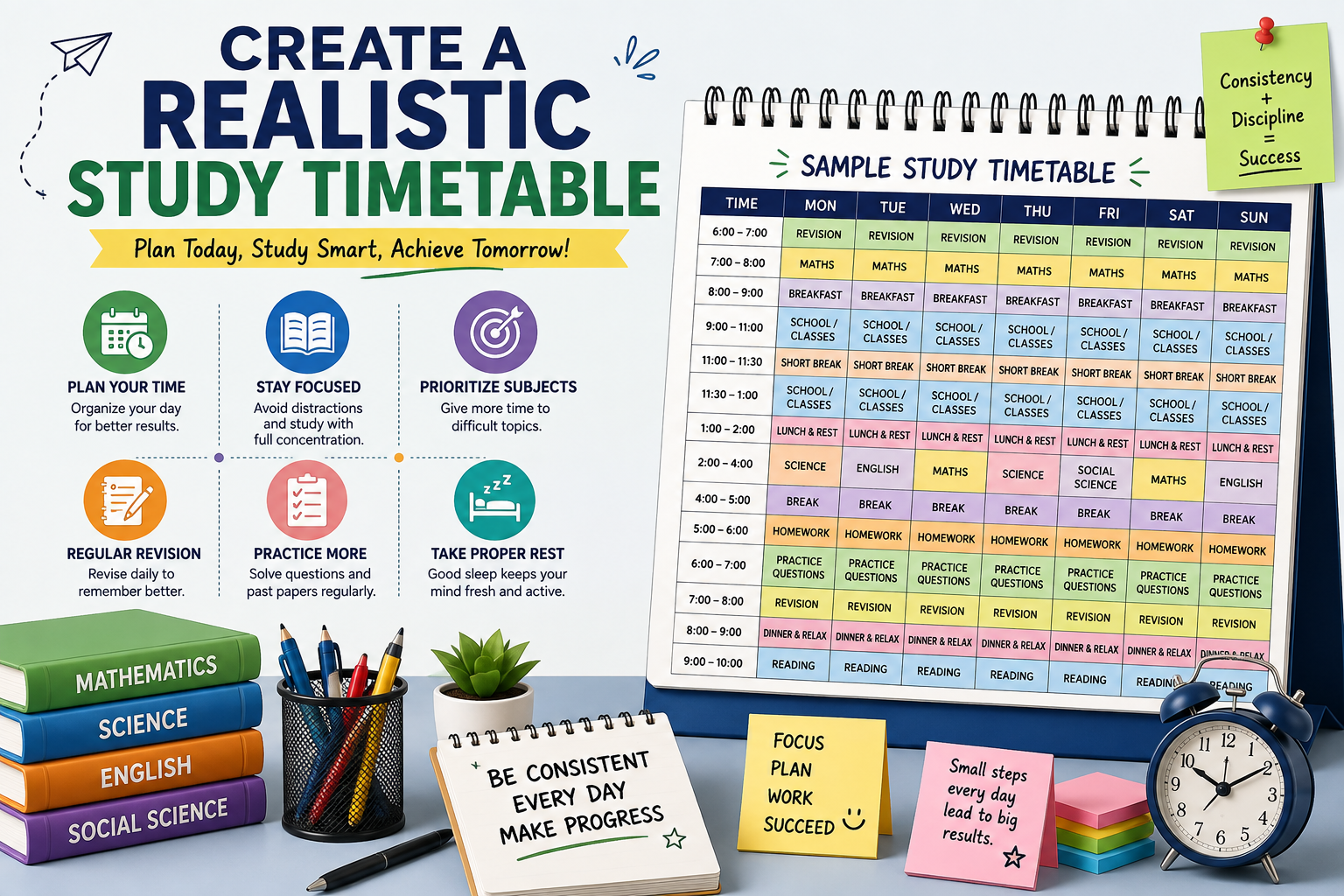Create a Realistic Study Timetable
